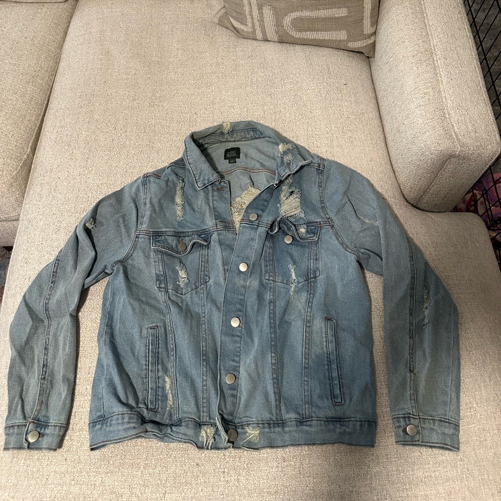 Wild Fable Large Jean Jacket with Holes